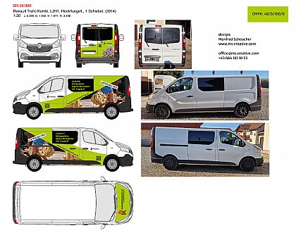 Designvorgabe für Autobekleber